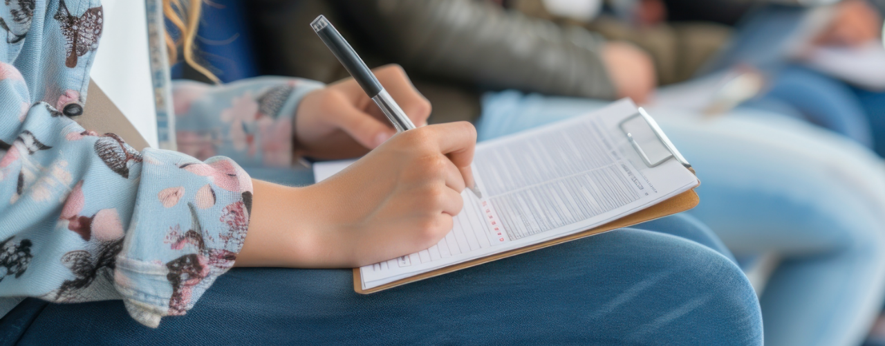 patient-information-person-filling-out-form-thrive-physical-therapy-olathe-ks